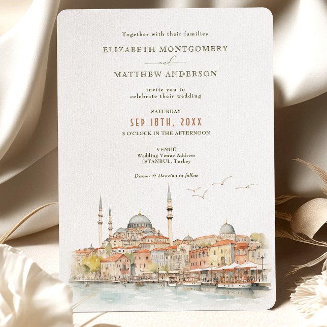 Invitation Istanbul Turquie Destination Mariage (Créateur téléchargé)