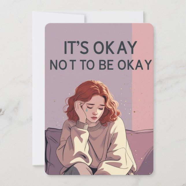 Invitation It’s Okay Not to Be Okay – Emotional Support Card  (Devant)