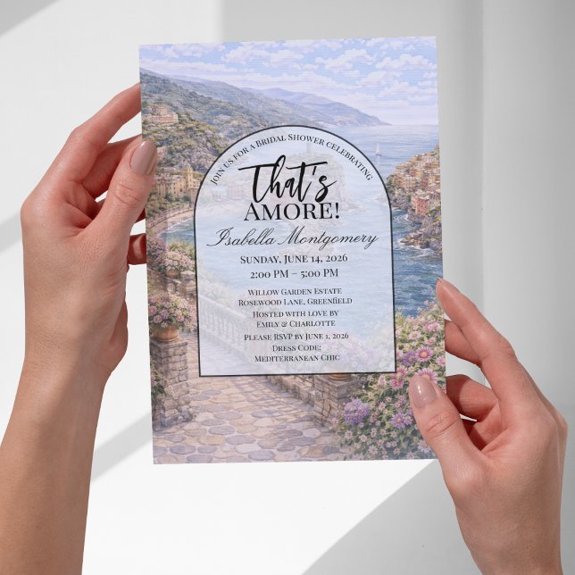 Invitation Italian Cinque Terre That’s Amore Bridal Shower (Italian Cinque Terre That’s Amore Bridal Shower Invitations
)