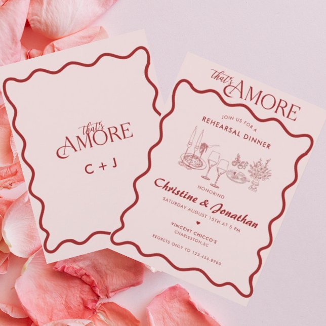 Invitation Italie | Alimentation italienne | Dîner de répétit (Créateur téléchargé)