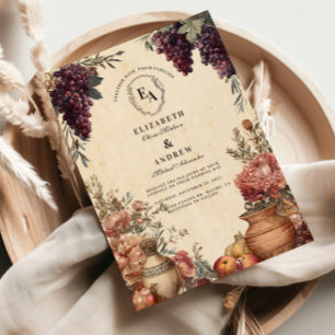 Invitation Italie Campagne Rustic Chic Rassemblement