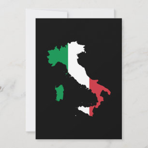 Invitation Italie en couleurs du drapeau