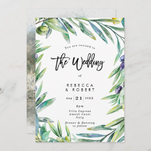 Invitation Italie Les olives modernes d'Amalfi