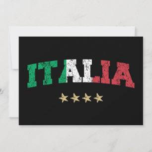 Invitation Italie maillot de football Fan drapeau italien