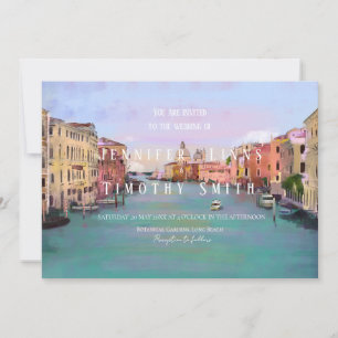 Invitation Italie Venise grand canal peinture