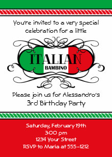 Invitations Faire Part Cartes Anniversaire En Italien Zazzle Fr
