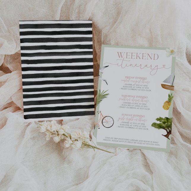 Invitation Itinéraire Charleston SC Bachelorette (Créateur téléchargé)