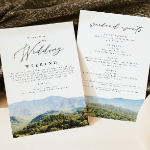 Invitation Itinéraire de bienvenue de mariage dans les GRANDE