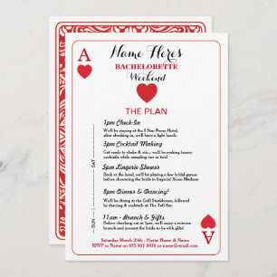 Invitation itinéraire de cartes de Las Vegas de