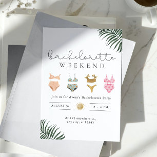 Invitation Itinéraire de fête sur la plage pour un week-end d