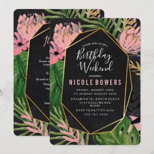 Invitation Itinéraire De Fin De Semaine Anniversai