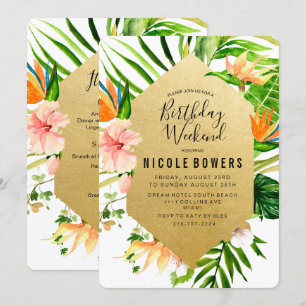 Invitation Itinéraire De Fin De Semaine Anniversai