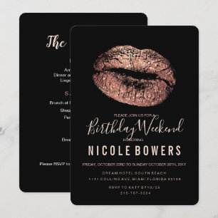 Invitation Itinéraire De Fin De Semaine Anniversai