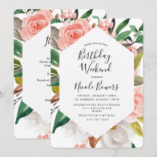 Invitation Itinéraire De Fin De Semaine Anniversai