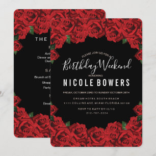 Invitation Itinéraire De Fin De Semaine Anniversai