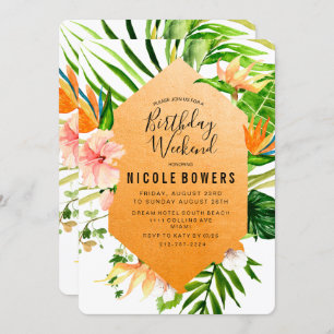 Invitation Itinéraire De Fin De Semaine Anniversai