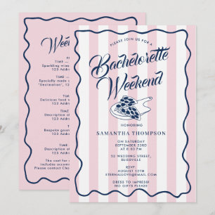 Invitation Itinéraire de future mariée Weekend Bach Pizza Ita
