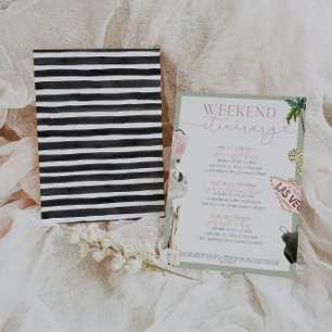 Invitation Itinéraire de la bachelorette de Las Vegas