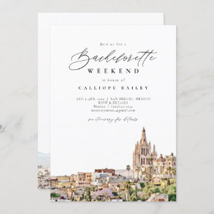 Invitation Itinéraire de la Bachelorette de voyage SAN MIGUEL