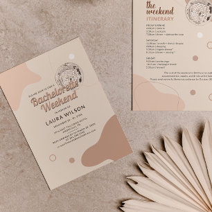 Invitation Itinéraire de la soirée du week-end de disco rétro