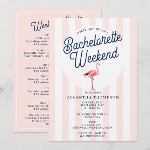 Invitation Itinéraire de l'enterrement de vie de jeune fille