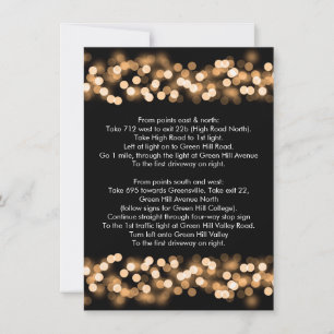 Invitation Itinéraire de mariage Gold Hollywood Glam