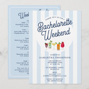 Invitation Itinéraire d'enterrement de vie de jeune fille Bac