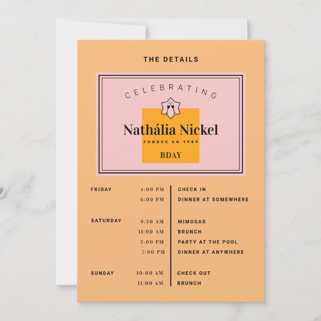 Invitation Itinéraire du pain de champagne (Devant)