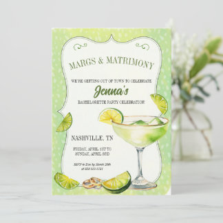 Invitation Itinéraire du parti Marges et Mariage Bachelorette