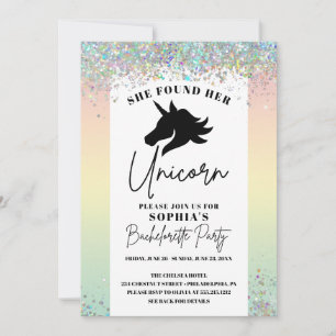 Invitation Itinéraire Du Parti Unicorn Bachelorett