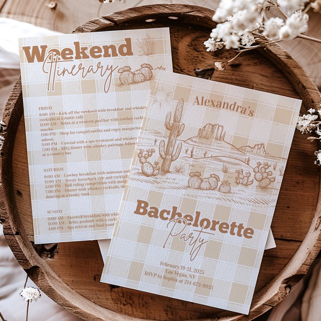Invitation Itinéraire du voyage de Sedona Bachelorette (Créateur téléchargé)