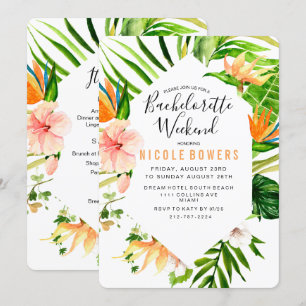 Invitation Itinéraire Du Week-End De Bachelorette