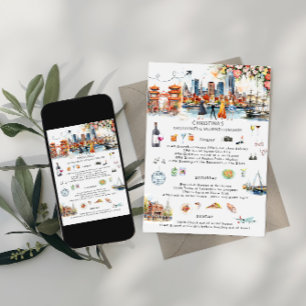 Invitation Itinéraire du week-end de bachelorette   Boston