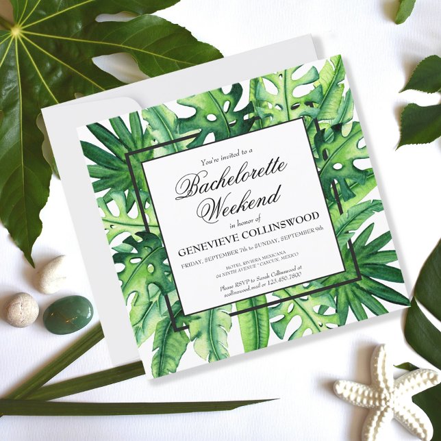 Invitation Itinéraire du week-end de bachelorette botanique t (Créateur téléchargé)
