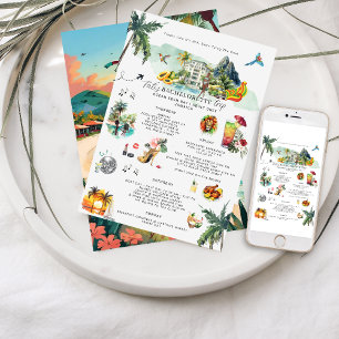 Invitation Itinéraire du week-end de bachelorette   Jamaïque