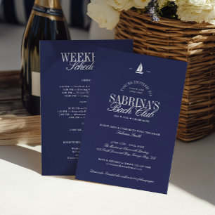 Invitation Itinéraire du week-end de la Bachelorette côtière