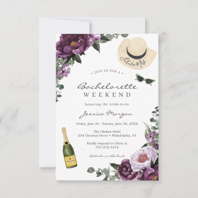 Invitation Itinéraire Du Week-End De La Fête De Ba (Devant)