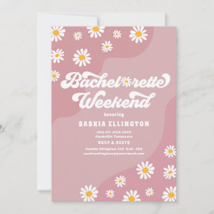 Invitation Itinéraire du week-end les années 70 bachelorette