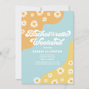 Invitation Itinéraire du week-end les années 70 bachelorette