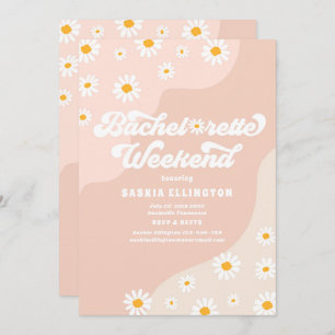 Invitation Itinéraire du week-end les années 70 bachelorette