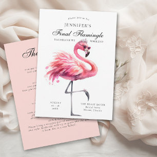 Invitation Itinéraire Final Flamingle Funny Bachelorette Part
