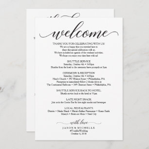 Invitation Itinéraire Mariage à deux côtés - Accueil Mariage