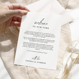 Invitation Itinéraire minimaliste de bienvenue