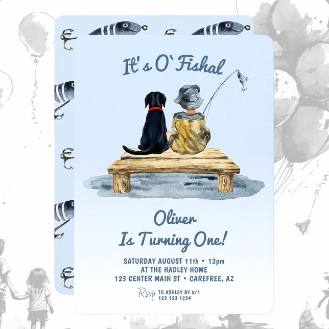 Invitation It's O'fishal Fishing Boy Birthday (Créateur téléchargé)