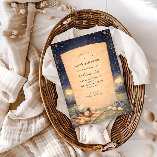 Invitation ittle Slugger Baseball Baby Shower (Créateur téléchargé)