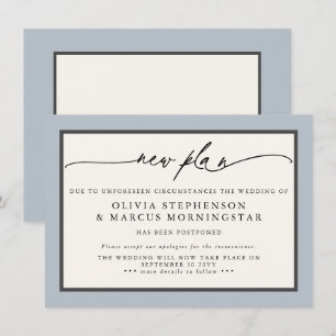 Invitation Ivoire Bleu Poussiéreux - Nouvel Événement Moderne