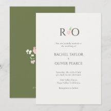 Ivory & Green | Chic Watercolor Floral Wedding 