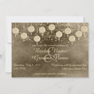 Invitation Ivory Lanterns Mariage virtuel