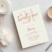 Ivory Tan moderne 21e anniversaire