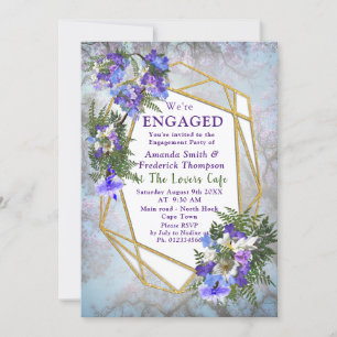 Invitation Jacaranda Blooms & Lily Bouquet Party